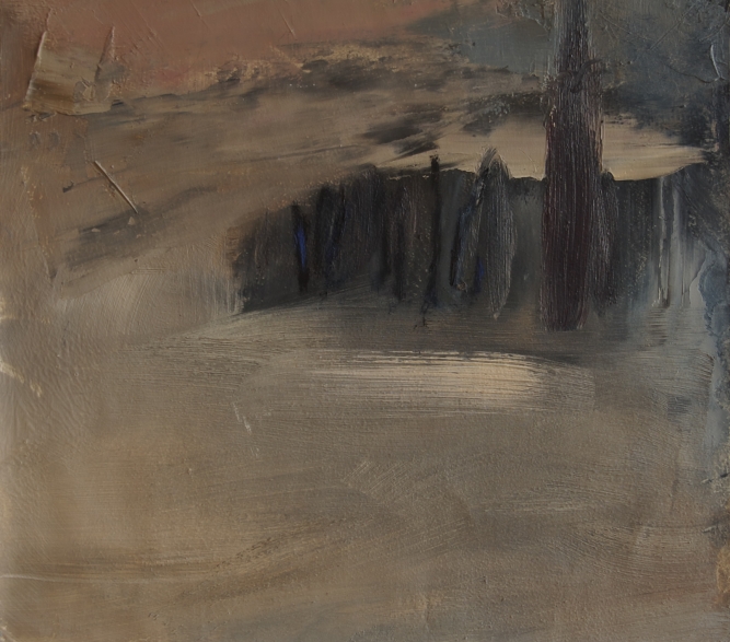 Pejzaż zimowy z drzewami III / Winter Landscape With Trees III