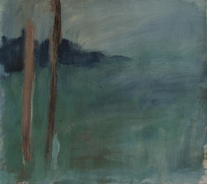 Pejzaż zimowy z drzewami II / Winter Landscape With Trees II